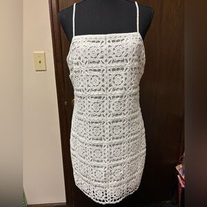 Zara White Crochet Dress